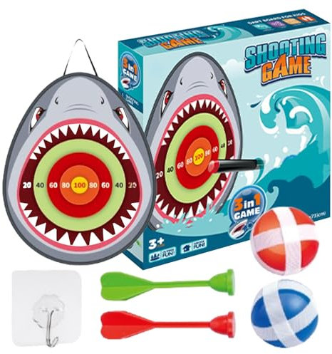Ahuuen Dartspiel, Indoor-Dartscheibe - Werfende Sticky-Ball-Spiel-Dartscheibe - Interaktives Outdoor-Gartenspielzeug, lustige Partyspiele, Indoor-Sportspielzeug für Kinder, und Mädchen von 3–6 Jahren