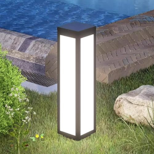 TRIVIDHA Lámpara De Camino De Paisaje Moderna, Luz De Camino Cuadrada, Luminaria De Bolardo LED, IP54, Resistente Al Agua, De Acero Inoxidable, para Jardín, Patio, Porche