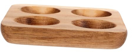 ABOOFAN Porta Uovo in Legno Marrone per Uso Domestico da Banco, Vassoio Porta Uova Robusto e Infrangibile Capacità Multiple, Design Quadrato Elegante e Funzionale