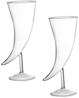 KICHOUSE 2pezzi Bicchiere Da Vino in Vetro Bicchiere Da Cocktail Accessori Per Feste Per Uso e Riunioni