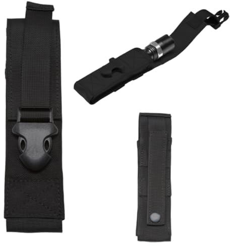 COYUN Pochette de Lampe de Poche Tactique Portable LED Torche étui pour Ceinture de Service Molle Sac de Taille Outils de Survie pour la Chasse,Etui Nylon Protection Accessoire Lampes Torches
