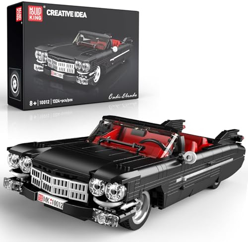 Mould King 10012S Technik Sportwagen-Bausätze, 1324+ Teile MOC Classic Vintage Cabrio-Bausteinsatz, Rennmodellauto-Bausätze für Erwachsene und Jugendliche ab 14 Jahren