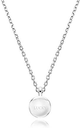 TTDGYYXW Personalidad Simple y versátil Collar de Frijoles de Letra Collar Colgante de Mujeres Joyas de Temperamento de Lujo Presente