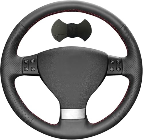 Lenkradhülle für VW Golf 5 MK5 Passat B6 Jetta 5 Tiguan 2007-2011 (schwarze Linie)