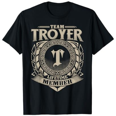 Team Troyer Lifetime Member Funny Troyer Family Name Vintage T-Shirt