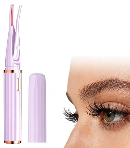 Beheizte Wimpernzange, 2026 Neu Electric Eyelash Curler Heated Curlers mit 3 Temperatureinstellungen, Elektrische Wimpernzange mit LED, Heated Eyelash Curler für Natürlicher Schwung (Lila)