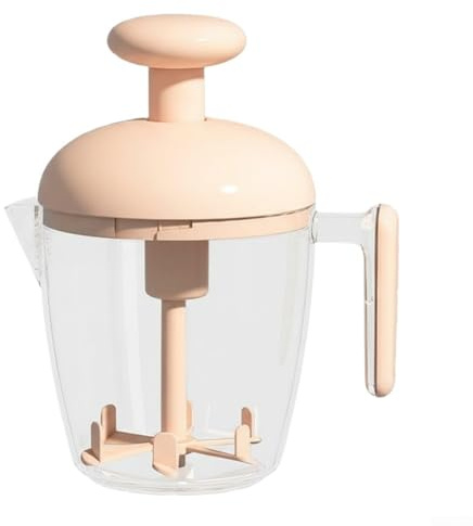 Batteur à œufs manuel pour un usage domestique avec poignée ergonomique et filtre en maille intégré pour un mélange fluide et une mousse rapide des œufs et du lait (rose)