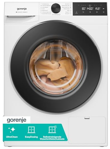Gorenje W5G486A2P1 Waschmaschine mit Dampffunktion /8 KG /1600 U-Min/ConnectLife /15 Programme/UltraClean/AquaStop/SteamTech/Inverter PowerDrive /20% besser als Energieeffizienzklasse A/Weiß