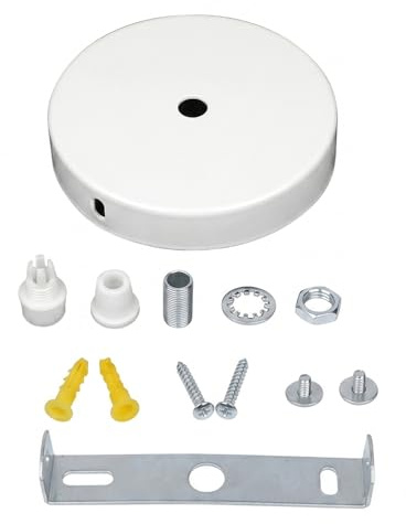 YIPFEN Copertura Cavi per Lampadario, Rosone Rotondo da Soffitto in Bianco, Copertura per Collegamenti Elettrici e Cavi, Design Minimalista per Lampadari e Plafoniere