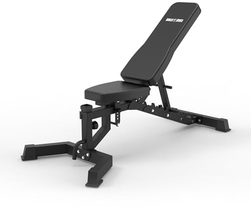 Gorilla Sports Hantelbank® – mit optionalen Bein-, Bizeps- und Trizeps-Aufsätzen, 8 Rückenlehnenwinkel, 380 kg Belastbarkeit – Multifunktional, Preacher Curl (Hantelbank)