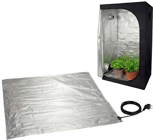 Romberg Skinnyheat Growzelt Heizmatte 115x115 cm, 195 W, passend für 120x120 Grow Tent, Gewächshausheizung & Pflanzen Heizmatte für Growbox, Anzucht, IP67, max. Belastung 300kg