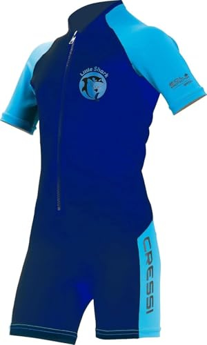 Cressi Little Shark Shorty Wetsuit Dark Blue/Light Blue 7/8 Age