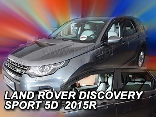 J&J AUTOMOTIVE Windabweiser passend für Land Rover Discovery Sport 5-Türer ab 2014 4tlg, Heko Regenabweiser Vorne Hinten Getönt Dunkel Passform