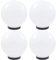 vidaXL 4X Lámparas de Bola LED Esféricas Iluminación Jardín Terraza Decorativa para Senderos Patios Balcones Ajustables Útiles Automáticas PMMA 25cm