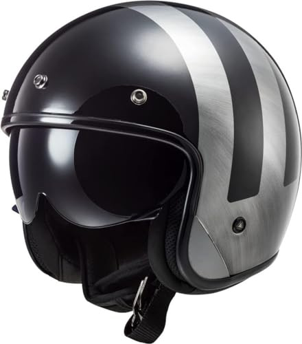 LS2, Jet-Motorradhelm BOB Lines Black Jeans, XXL