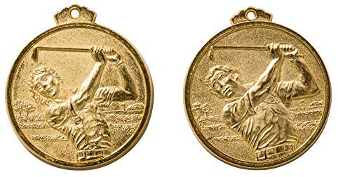 Henecka Motiv Medaillen Golf Schwere attraktive Golfmedaille für Herren und Damen in Gold (Herren)