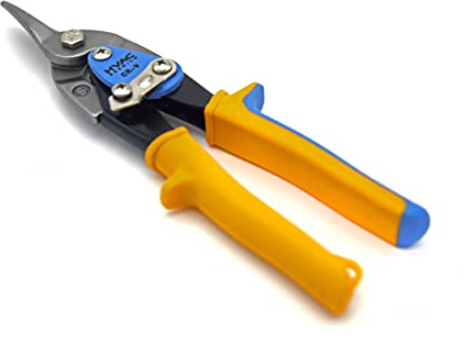 HVAC Premium Straight Cut Aviation Snips – Heavy Duty Metal Shears for Sheet Metal, Tin, Wire, Roofing, Duct – Chrome Vanadium Steel – Spring Loaded, Serrated Edge