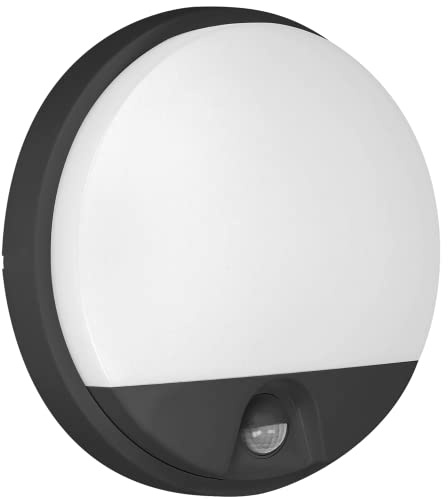 Advitit Agat Lampara Luz con Sensor de Movimiento Exterior Aplique Pared Dimensiones 210 x 49 mm IP54 (1100Im Negro)