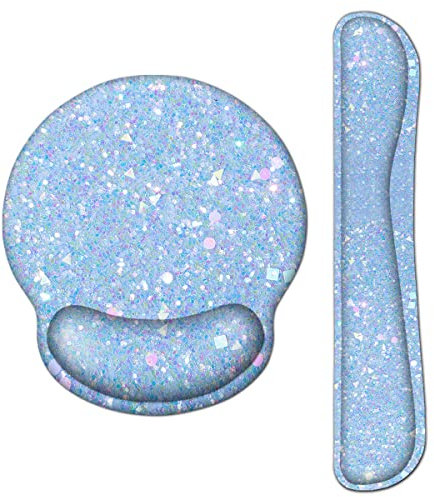AORTDES KWRP-21 Tapis de souris ergonomique avec repose-poignet en mousse à mémoire de forme pour ordinateur portable/ordinateur/bureau