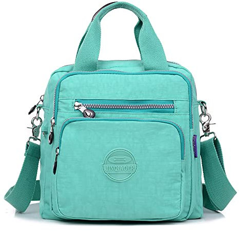 BaiWaNG Damen-Crossbody-Taschen Clutch-Taschen Tragetaschen Master-Taschen mit drei Reißverschlüssen Damen-Designer-One-Shoulder-Umhängetaschen, Fei Cui Lv, 24 * 25 * 12CM