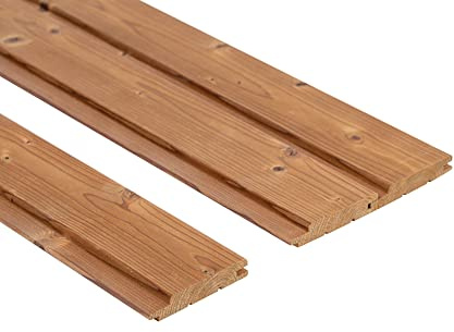 Saunainter Madera perfilada de abeto térmico STP 15 x 90 mm 1800 mm 6 piezas material de construcción para sauna e interiores