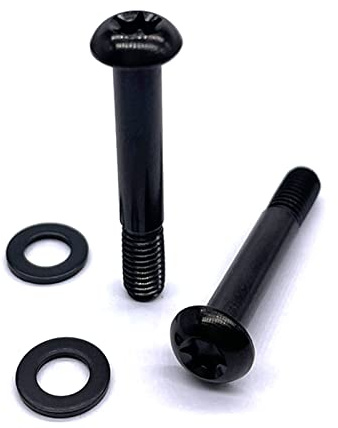 BININIU Black T25 Titanium Bracket Bolts for Sram Flat Mount Caliper, Disc Brake Hardware M5*32mm (Black - Ti - 32mm)