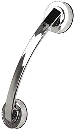 NOVSKI Badewanne Haltegriff Sauggriff Handläufe Duschsauggriffe Für Ältere Menschen (großes Silber)