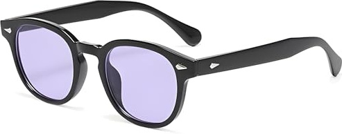 LHSDMOAT Lunettes de soleil rondes vintage style Depp années 70 pour hommes femmes, protection UV400, lunettes de soleil de carnaval pour la conduite, les voyages et les fêtes