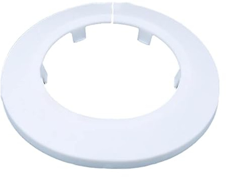 Indprod Lot de 2 cache-tuyaux en plastique PP pour décoration de tuyau d'eau de 6,3 cm de diamètre extérieur - Blanc - 63 mm
