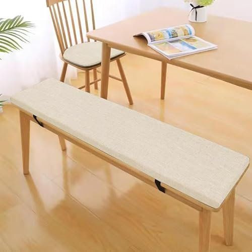 5 cm Dickes Sitzkissen, Bankauflage Bankkissen, Bequeme Waschbare Sitzauflage Sitzkissen Bank, Gartenbank Auflage Outdoor, Sitzkissen Groß für Stuhl Boden Bürostuhl Schule(60x40cm, Beigeweiß)