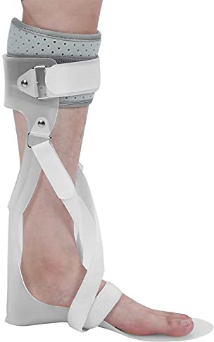 NSXAYIWE Tobillera, Ortesi de soporte para caída del pie, Ortesi de tobillo y pie, Soporte de ortesis con diseño de 8 correas desmontables (M - izquierda)
