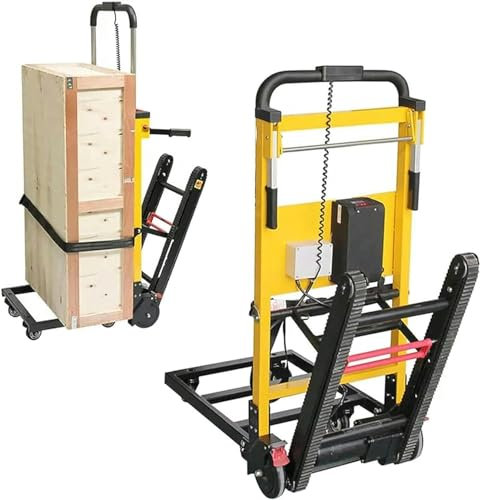Elektrische Handkarren zum Treppensteigen, Hebe-Raupen-Kletterwagen, maximale Belastung: 200 kg, herausnehmbarer Lithium-Akku/tragbar zusammenklappbar, zum Treppenauf- und -absteig-1pc
