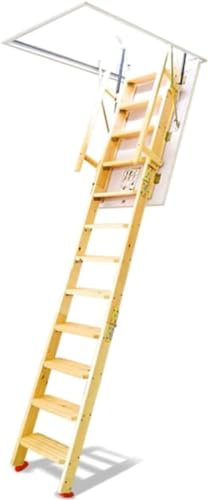 Portable Loft Ladder Solid Wood Loft Ladder Universal Wall Mounted Attic Stairs Pull Down Attic Ladder For Home Indoor And Outdoor Roof Ladder solid stable