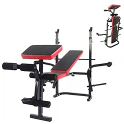 Zanbeel Foldable Weight Bench, Multi Press Workout, Sit Up, Leg Extension, Home Gym, Fitness Centre