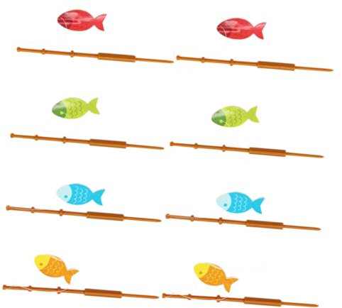 Vaguelly 16stücke Angeln Cupcake Topper Fisch-ruten Dekorationen Für Torten Bunte Dessert-ornamente Für Feiern Geburtstags Und Hochzeitsfeiern Lustige Tortendeko Für Erwachsene