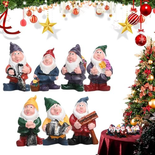 Generisch Petites figurines naines miniatures | Statue nain mignonne - Figurine miniature créative - Petite figurine naine créative - Décoration créative