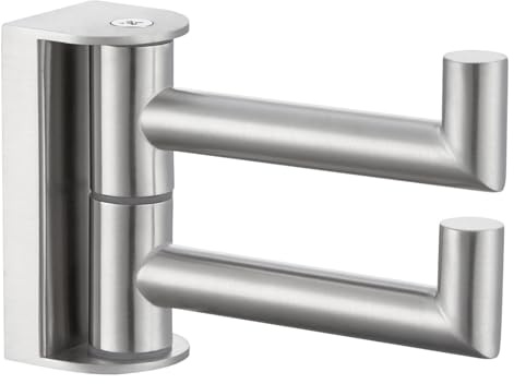 Angle Simple Swivel Towel Hook, SUS 304 Stainless Steel Hand Towel Hook for Bathroom, Foldable Robe Coat Hanger, Brushed Nickel