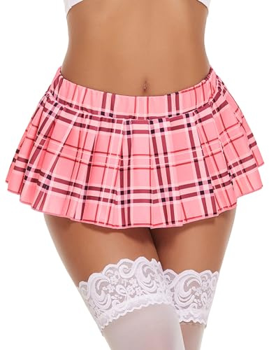 Avidlove Women's Sexy Pleated Mini Skater Skirt - Attractive Gogo Anime Girls Cosplay Schoolgirl Party Skirt