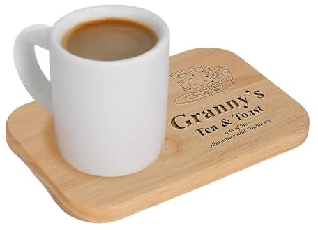 Personalised Tea and Biscuit Board, Mothers Day Gift, Birthday Gift, Personalised Serving Board, Tea and Biscuit Board Gift for Grandparent Nanny Nan