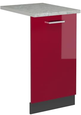 Vicco Pannello frontale della lavastoviglie R-Line, Rosso lucido, 45 cm, PL Marmo