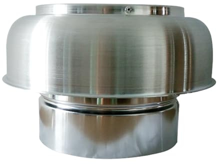 SHGUOMSC Cappelli for comignoli Rotondi da 8 Pollici for Esterni, Cappelli for comignoli in Lega di Alluminio con griglia, Cappellino Antipioggia for comignolo da 210 mm, Puntale for Tubo da Stufa
