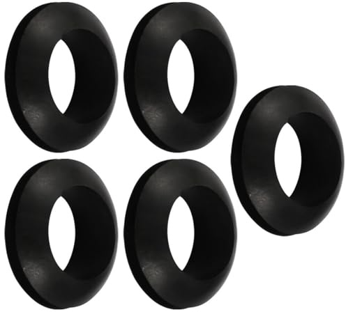 TOP-VIGOR 5Pcs Black Rubber Grommets 20mm Cable Wire Protector Rings Electrical Hole Gaskets for Conductor Wiring Cables and Plugs