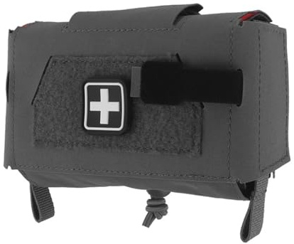Borsa Tattica IFAK, Kit di Pronto Soccorso a Strappo Rapido, Sistema a Due Pezzi, Borse Mediche, Borsa di Sopravvivenza di Emergenza per Viaggi ed Escursioni All'Aperto(Gray)