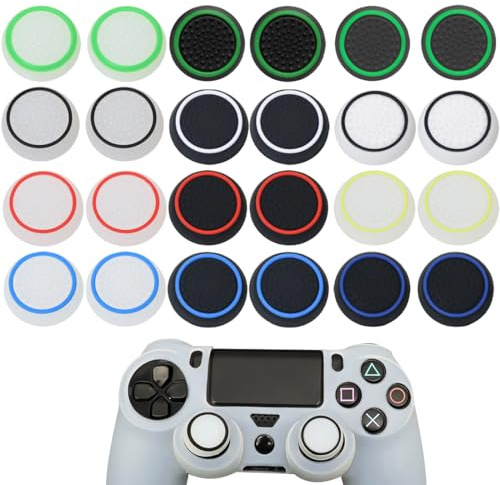 24 Pezzi Gommini in Silicone per Joystick PS5, PS4, PS3, Xbox One, Xbox Series X/S e Altri Controller Accessori per Controller, Copertura Tappi Thumbstick, Protezione Comoda e Durevole