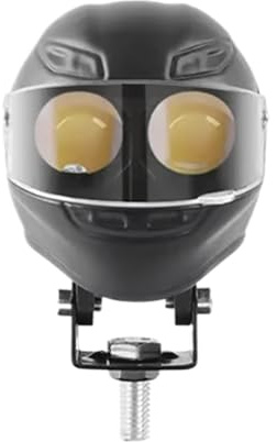 Luci di Nebbia LED per Moto | Fendinebbia LED a forma di casco per Moto - Proiettore per Moto Resistente alle Intemperie - Per Guida in Tutto Terreno, su Strada e su Strada