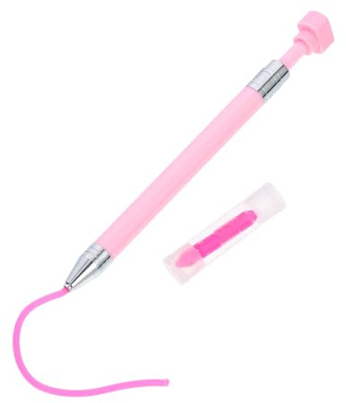 UKCOCO Stylo Foreur Diamanté Rechargeable pour Nail Art et Peinture Diamant, Plastique Rose, Prise en Main Confortable, Usage Bricolage