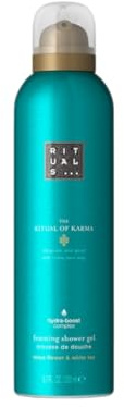 Rituals The Ritual of Karma Duschschaum, 200ml, mit Hydra Boost Complex, Lotusblüte und weißer Tee Duft, feuchtigkeitsspendend, vegan, für alle Hauttypen