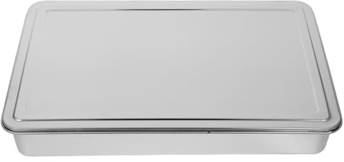 SILENRADAWN Plaque de Cuisson Rectangulaire avec Couvercle en Acier Inoxydable Hermétique et Empilable pour Conserver le Bœuf Légumes