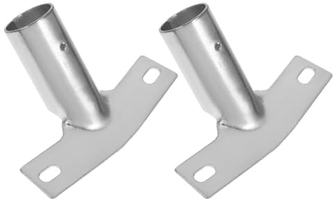 Homoyoyo Metal Broom Handle Bracket 2Pcs with Threaded Mop Connector and Pole Adapter for Replacement in Janitorial Cleaning Equipment