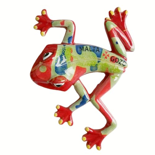 Magnete da frigorifero a forma di rana Gozo Malta, souvenir da viaggio, decorazione magnetica 3D